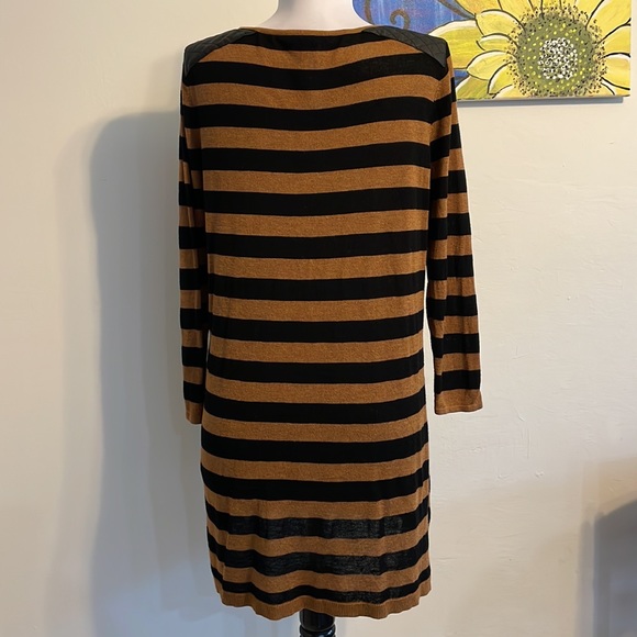 H&M dress/tunic-soft vegan leather shoulder top-slit on side edges - Picture 2 of 6